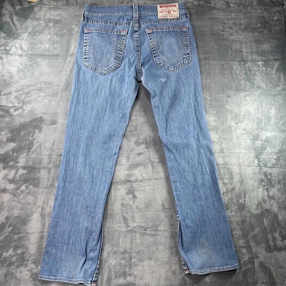 Vintage True Religion Mens 34x33 Bobby Relaxed Fit Straight Leg USA Made Jeans